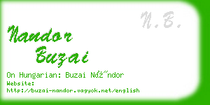 nandor buzai business card